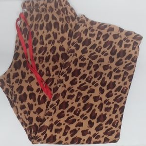 PJ Couture leopard pajama lounge pants size Lg